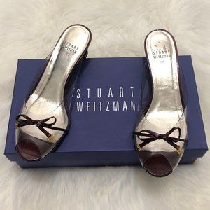 Stuart Weitzman Peep Toe Bow Wedge Heels - Size 36